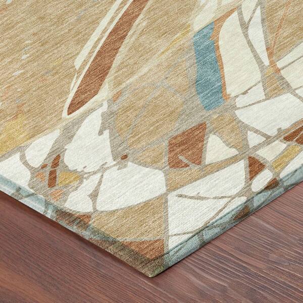Chantille Machine Washable Indoor/Outdoor Abstract ACN2862 Rust 5 ft. x 7 ft. 6 in. Area Rug