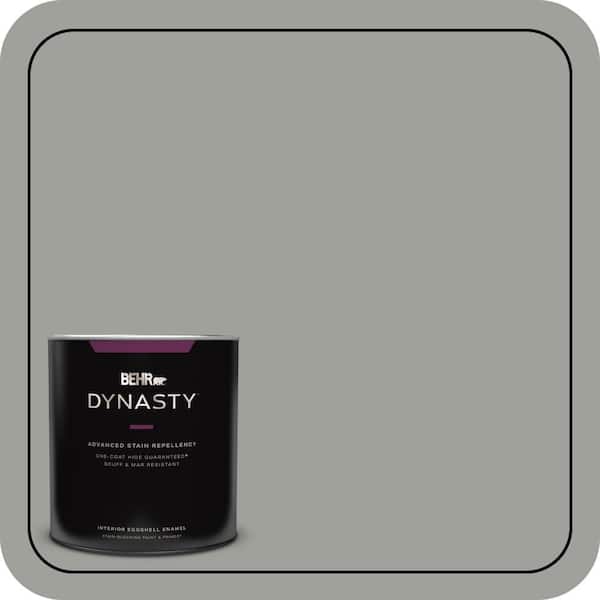BEHR DYNASTY 1 qt. #MQ6-22 Gateway Gray One-Coat Hide Eggshell Enamel Interior Stain-Blocking Paint and Primer