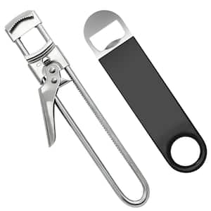 Adjustable Jar Opener and Beer Bottle Opener with Easy Grip for Seniors and Weak Hands, Multi-Function 2 Pack