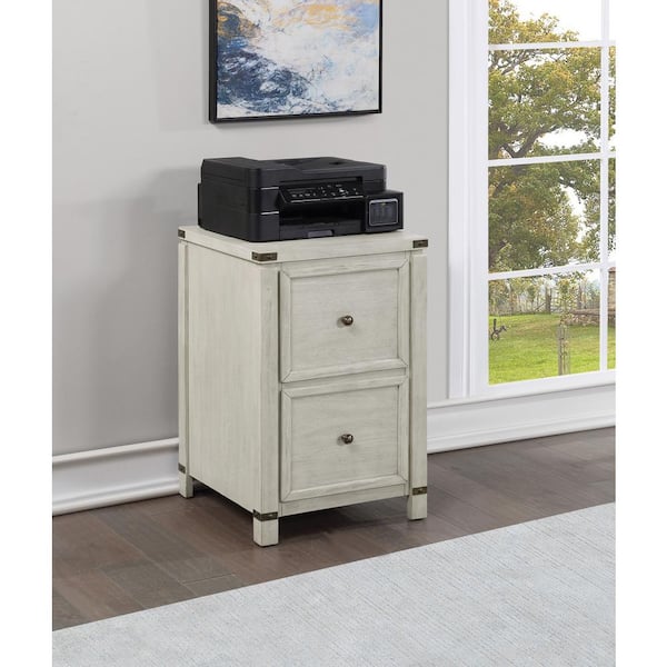 OSP Home Furnishings Baton Rouge Champagne Oak Gray 2-Drawer