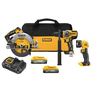 20V MAX Lithium-Ion Cordless 3-Tool Combo Kit with 5.0 Ah Battery and 1.7 Ah Battery