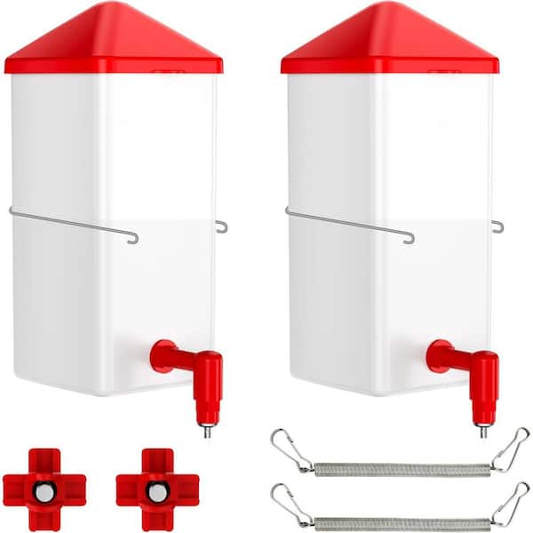 N/A Versatile and Horizontal Nipple Drinkers Baby Chick Waterers 0.26 Gal 2 Pieces with Flip-Top Lid and Easy Installation