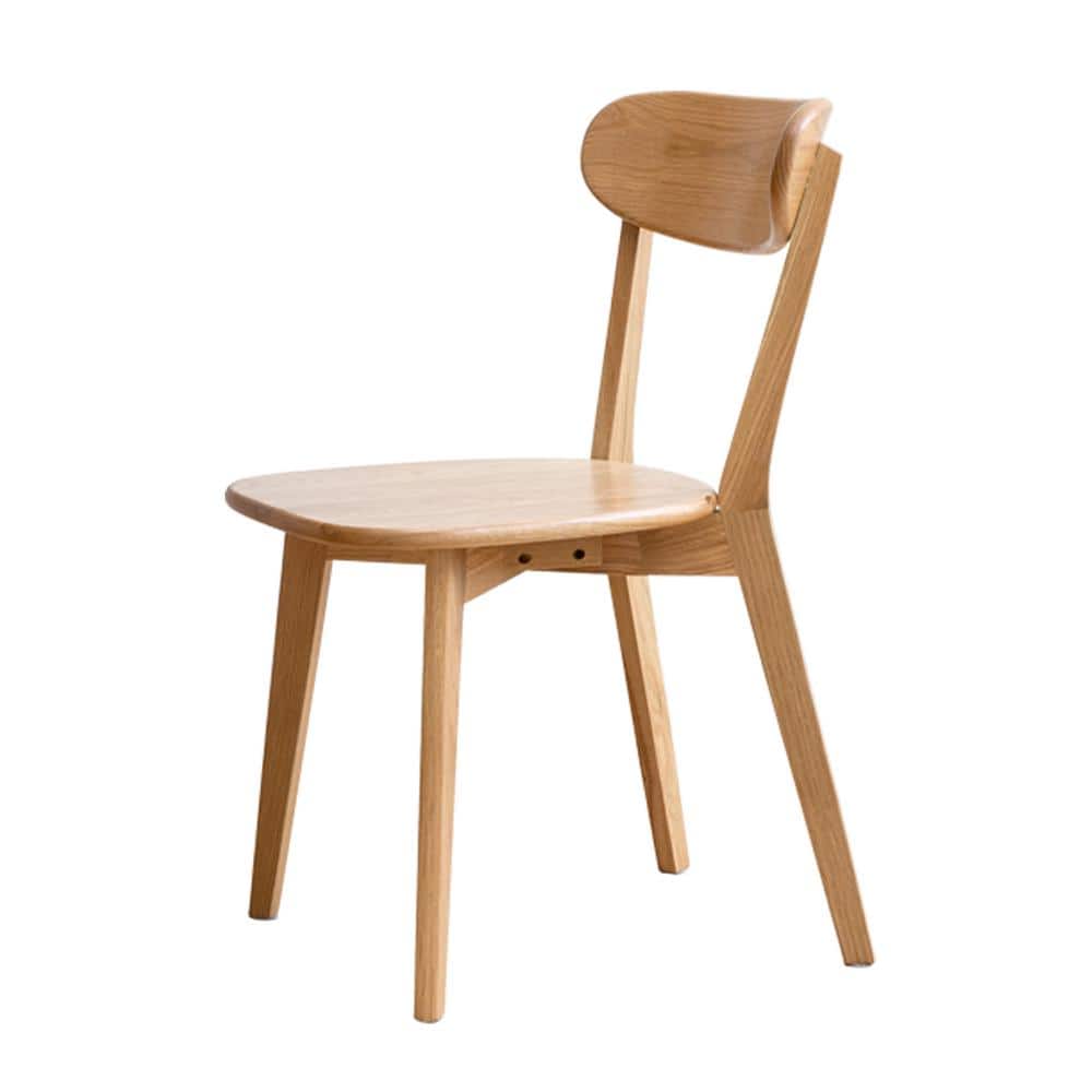 19.69 in. L x 18.5 in. W x 31.5 in. H FAS Grade Oak Dining Chairs Light Bro