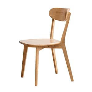 19.69 in. L x 18.5 in. W x 31.5 in. H FAS Grade Oak Dining Chairs Light Brown Natural Living Room Chairs (Pack of 4)