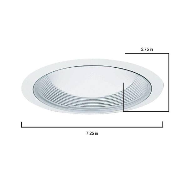 thumbnail image 2 of HALO 6-Inch White Recessed Ceiling Light Trim - Adjustable Eyeball (Model 78P) 2 of 4