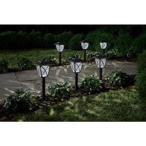 Pack Of 8 25 Lumens Solar Street Lights, Super Bright Smd Led Outdoor Lights,  Stainless Steel And Glass Waterproof Landscape Lights, Lawns, Courtyards