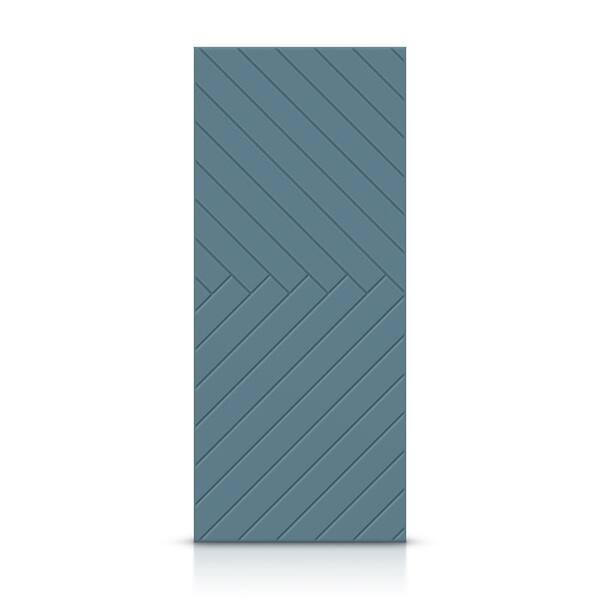 CALHOME 24 in. x 80 in. Hollow Core Dignity Blue Painted Composite MDF Interior Door Slab
