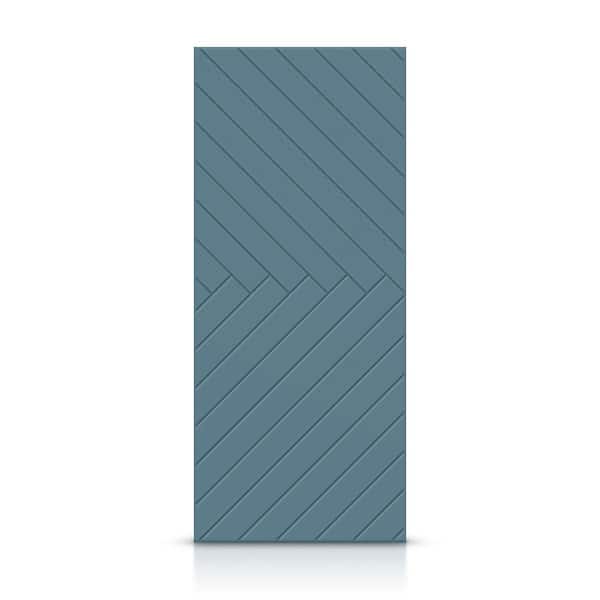 CALHOME 30 in. x 96 in. Hollow Core Dignity Blue Painted Composite MDF Interior Door Slab