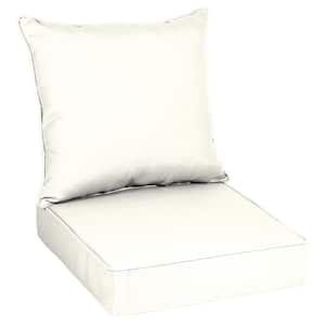 Oak Cliff 24 x 24 Sunbrella Canvas White Deep Seating Outdoor Lounge Chair Cushion