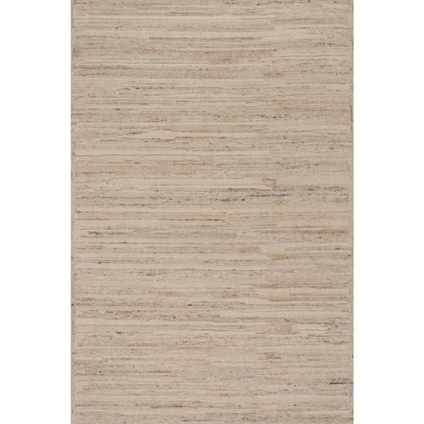 Tiff Modern Abstract Wool Area Tan 8 ft. x 10 ft. Indoor Area Rug