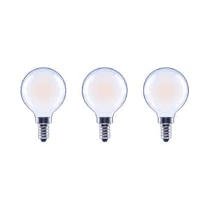 40-Watt Equivalent G16. 5 Dimmable Frosted Glass Filament Vintage Edison LED Light Bulb Soft White (3-Pack)