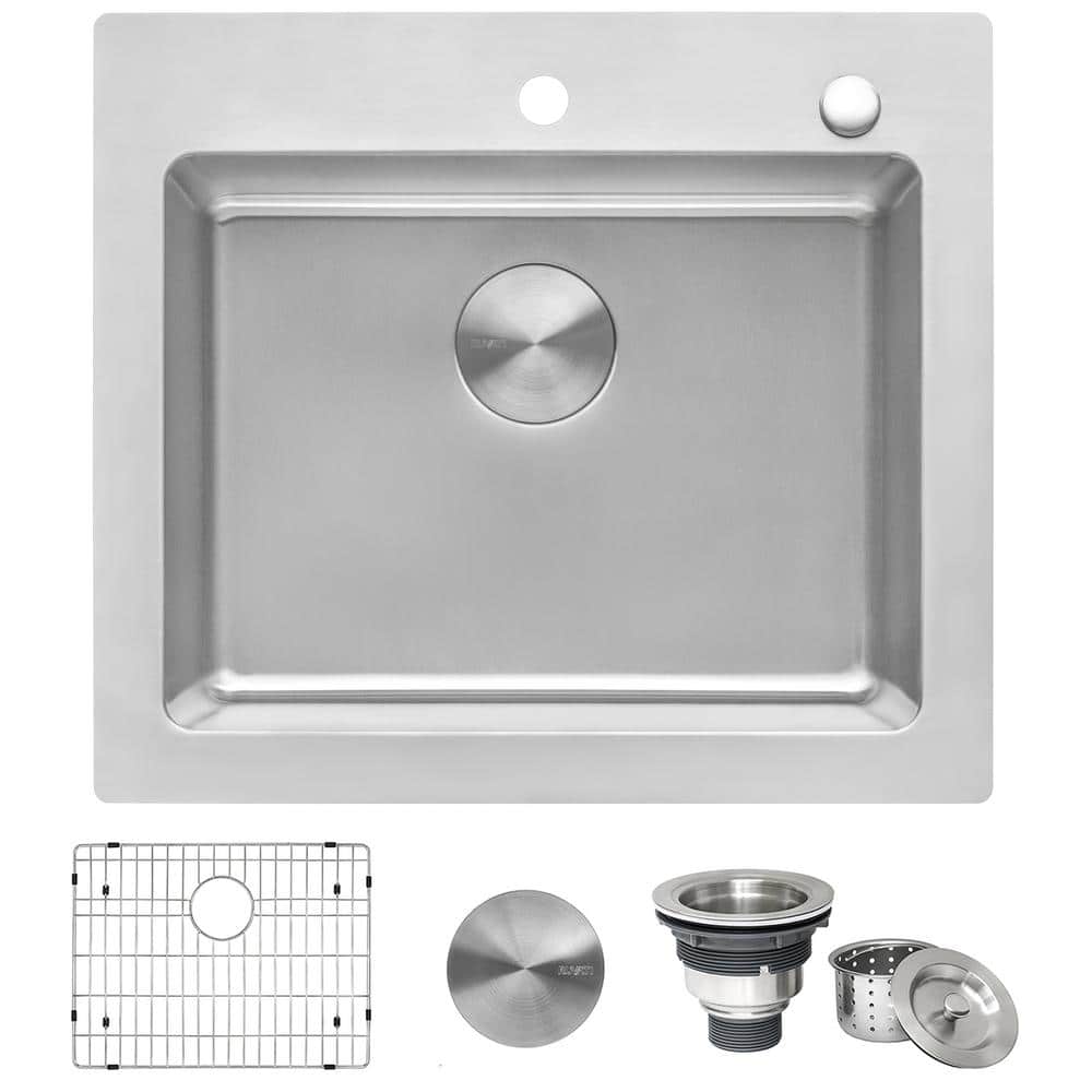 Ruvati 28" Stainless Steel Drop-In Single Bowl Kitchen Sink
