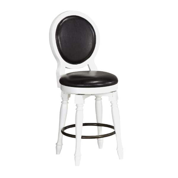 Home Styles Nantucket 25 in. White Cushioned Bar Stool