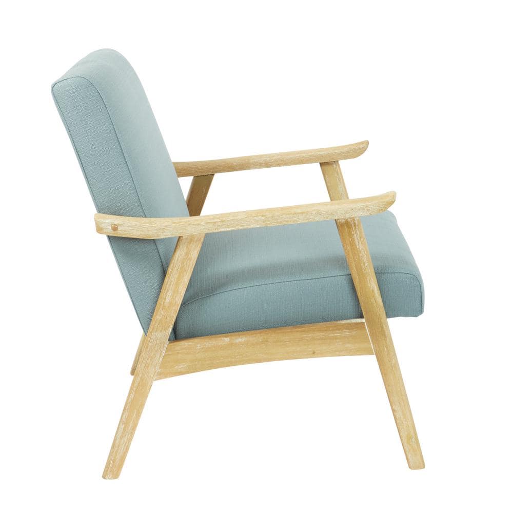 Klein Sea Fabric Mid-Century Modern Accent Chair