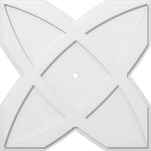 1 in. P X 10-1/2 in. C X 30 in. OD X 1 in. ID Titus Architectural Grade PVC Contemporary Ceiling Medallion