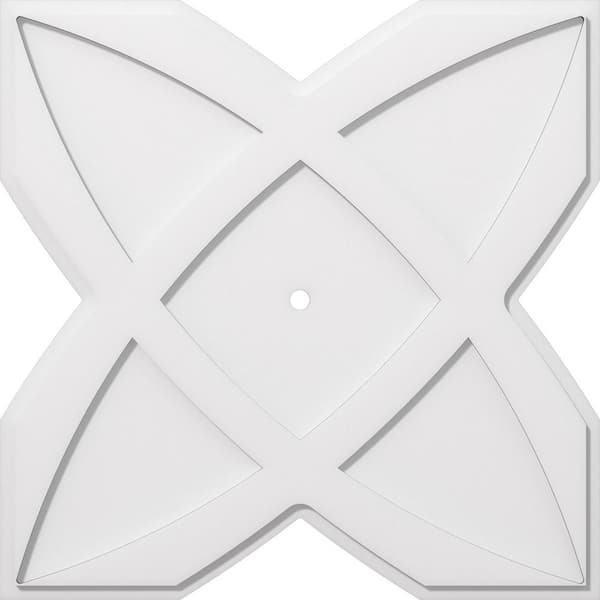 Ekena Millwork 1 in. P X 10-1/2 in. C X 30 in. OD X 1 in. ID Titus Architectural Grade PVC Contemporary Ceiling Medallion