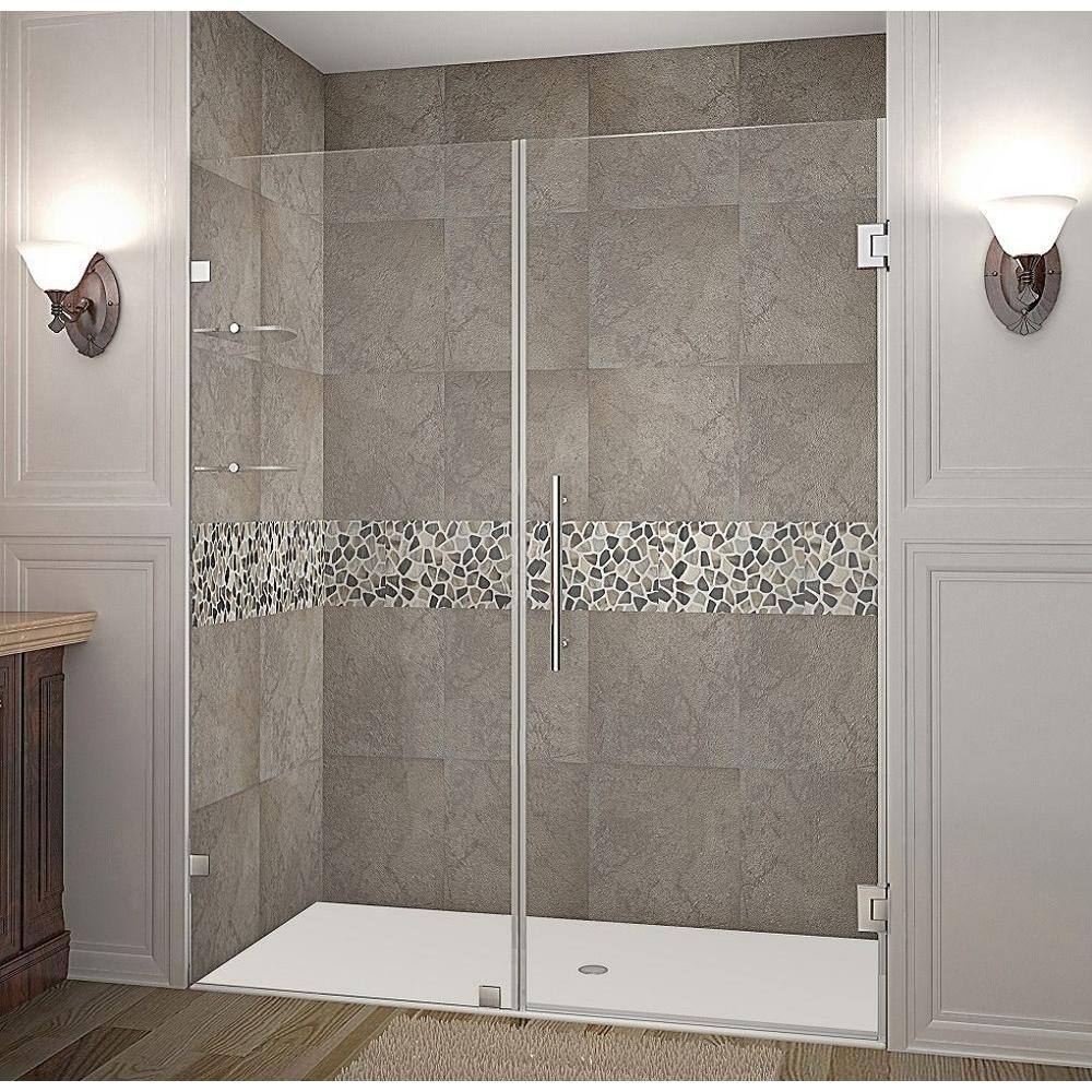 Nautis GS 72" Frameless Hinged Shower Door in Chrome