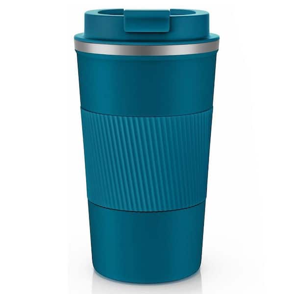 12 oz. Blue Stainless Steel Insulated Coffee Mug with Leakproof Lid,  Reusable Travel Cup, Hot or Cold, 1 Piece 29ESA05670 - The Home Depot