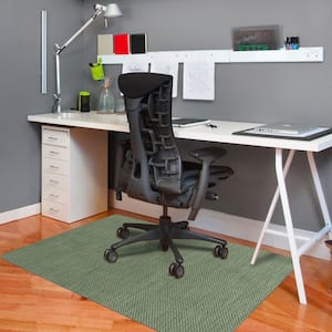 Barbury Weave 3 ft. x 4 ft. Desk Chair Mat - Sage