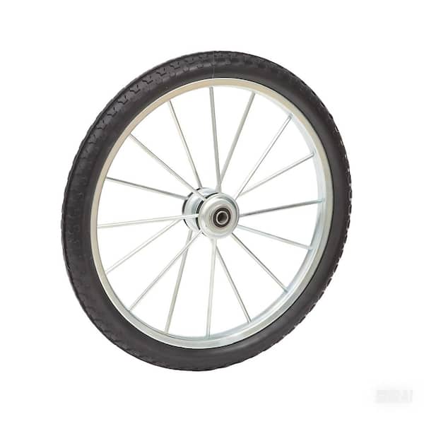 Ogracwheel 16 x 1.95 in. Flat Free Wheels w/3/4 and 5/8-Bearings 3 in. Hub Metal Spoke Wheels 16 in. Spoke Wheels for Utility Carts