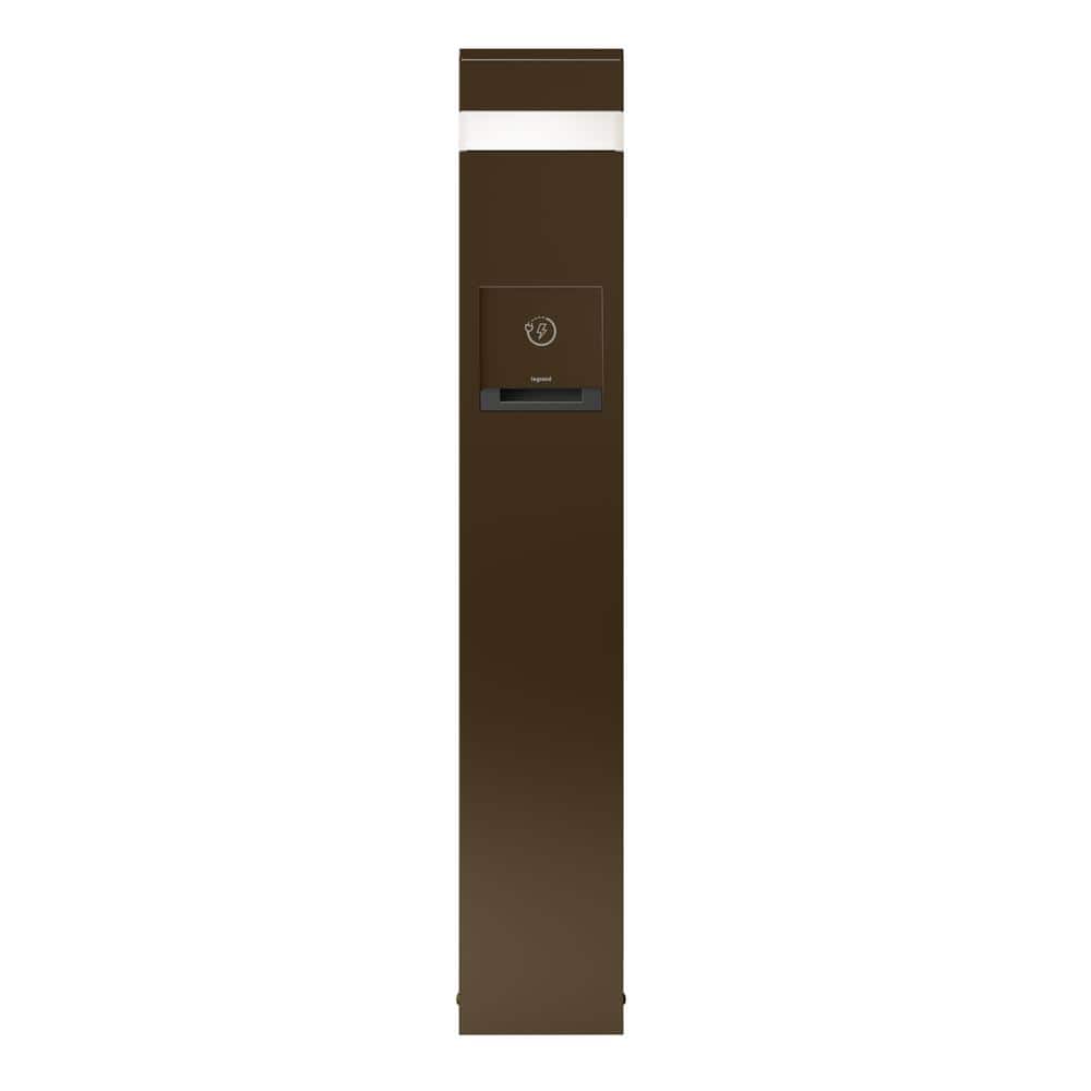 Wiremold 48 in. 2-Gang Bronze GFCI Receptacle and 4-Port USB Outlet Outdoor Charging Station with Area Light price history on PriceWatchPro