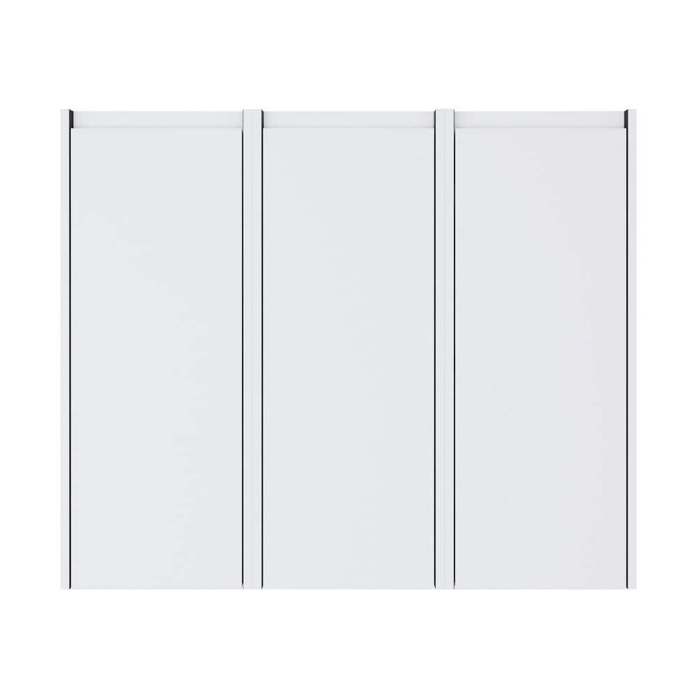 10 in. W x 36 in. D x 30 in. H Bathroom Side Linen Cabinet, with 3 Buffer Doors, White price history on PriceWatchPro