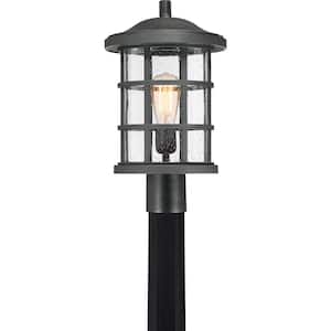 Crusade 1-Light Black Outdoor Post Lantern