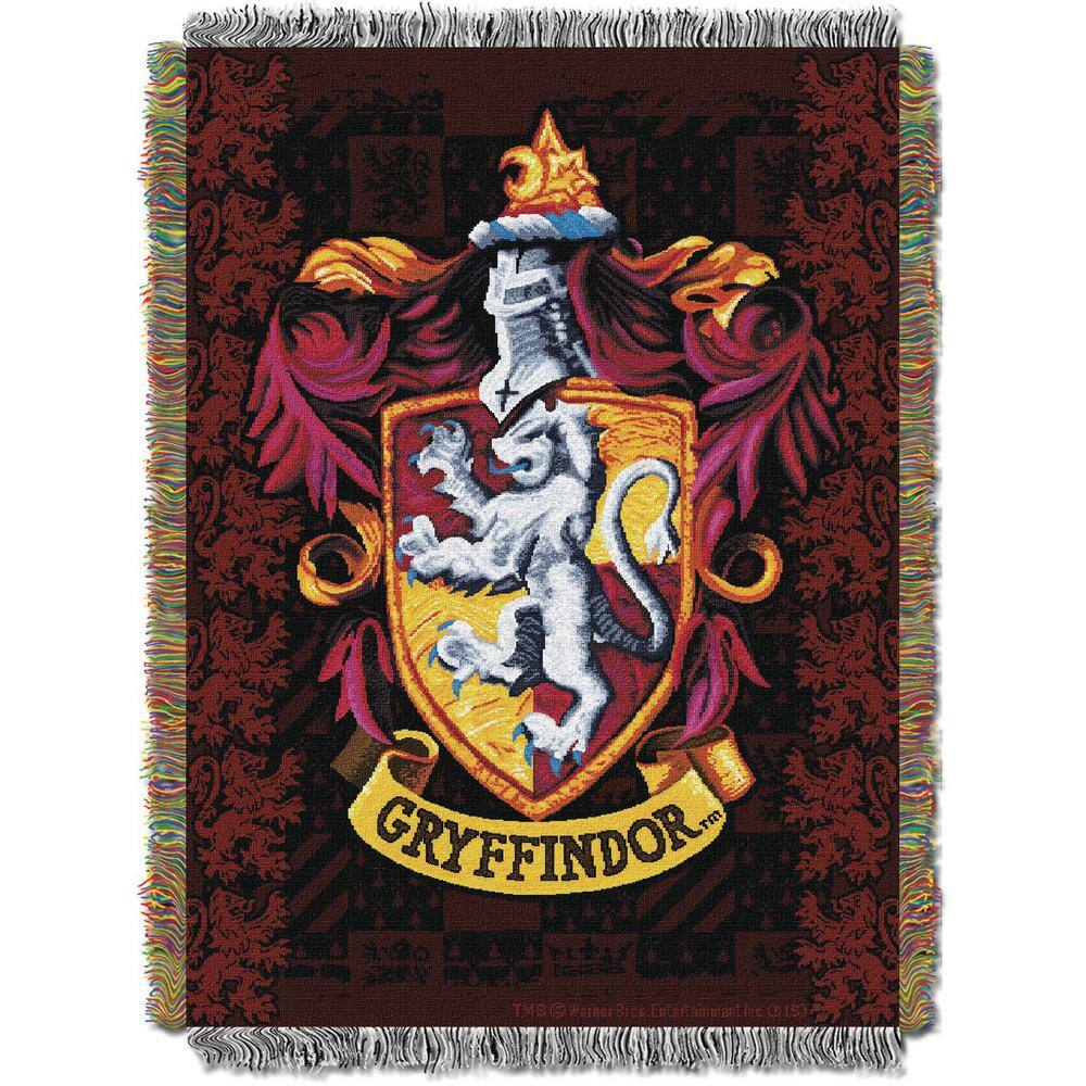 Harry Potter, Gryffindor Shield Woven Tapestry Throw Blanket