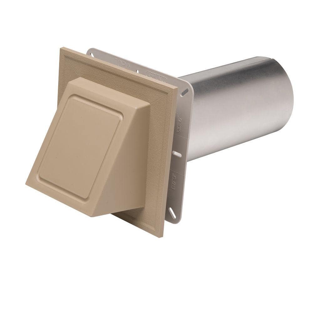 Ply Gem 6-3/4 in. x 6-3/4 in. Khaki Hooded Dryer Vent