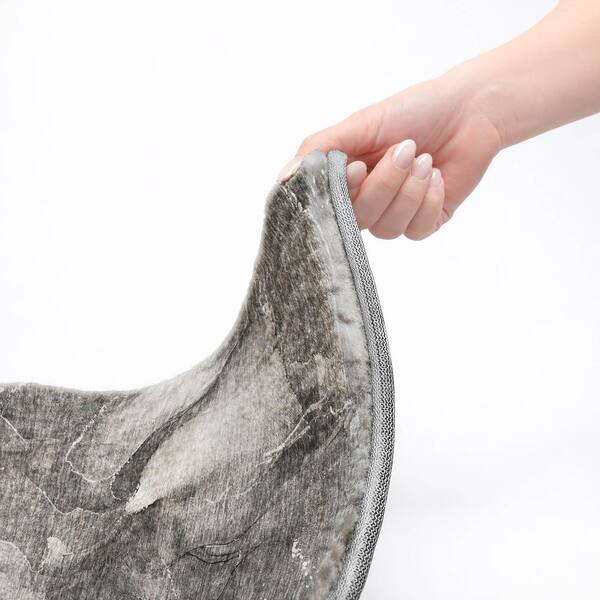 Dream Shag Premium Machine Washable Abstract ADS522 Gray 10 ft. x 14 ft. Area Rug