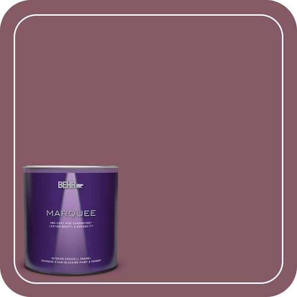 BEHR MARQUEE 1 qt. #100D-6 Rose Garland Eggshell Enamel Interior Paint & Primer