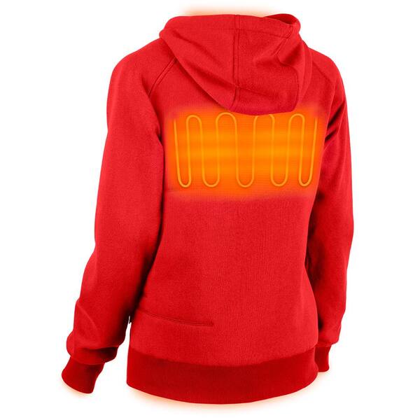 Milwaukee Women's Small M12 12-Volt Lithium-Ion Cordless Red Heated Jacket Hoodie Kit with (1) 2.0Ah Battery and Charger