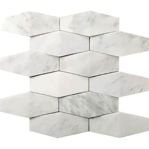 Marble Winter Frost Honed 12.01 in. x 12.01 in. x 10 mm Marble Mesh-Mounted Mosaic Tile (1 sq. ft.)