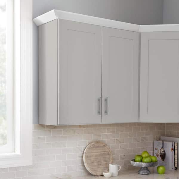 Avondale 36 in. W x 12 in. D x 30 in. H Ready to Assemble Plywood Shaker Wall Kitchen Cabinet in Dove Gray