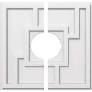 1 in. P X 7 in. C X 20 in. OD X 6 in. ID Knox Architectural Grade PVC Contemporary Ceiling Medallion, Two Piece