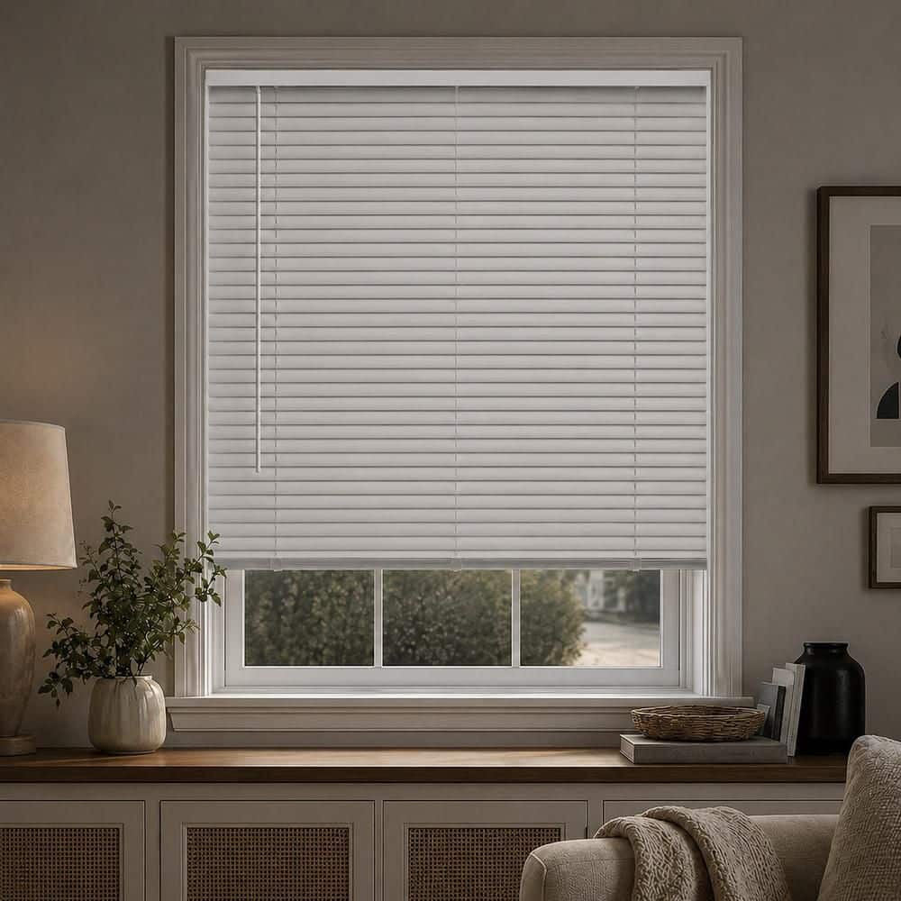 Chicology Cordless Vinyl Mini Blinds, Room Darkening, 1 in. Slats