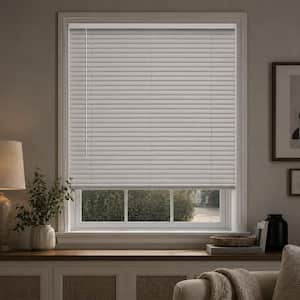 Cordless Vinyl Mini Blinds, Room Darkening, 1 in. Slats, Midnight White, 71 in. W x 72 in. L