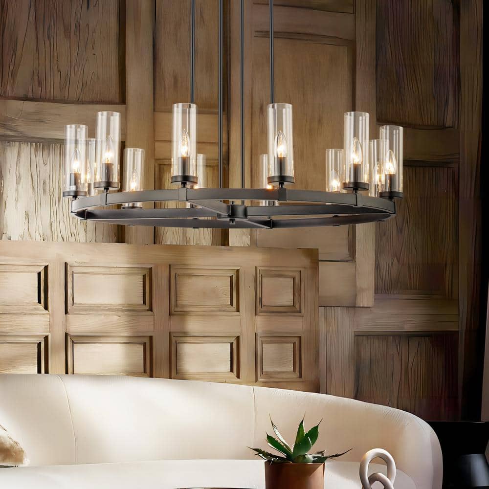 Topaluce Modern Capiz Shell Chandelier 3-Light Boho Coastal