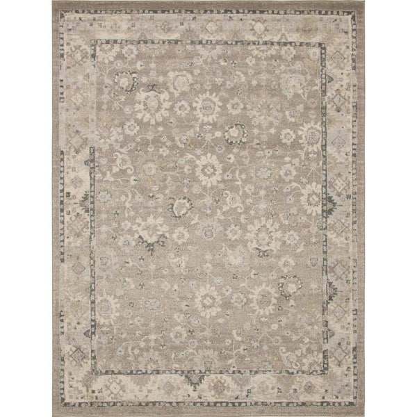 Penrose Krystle Beige Brown 9 ft. x 12 ft. Area Rug