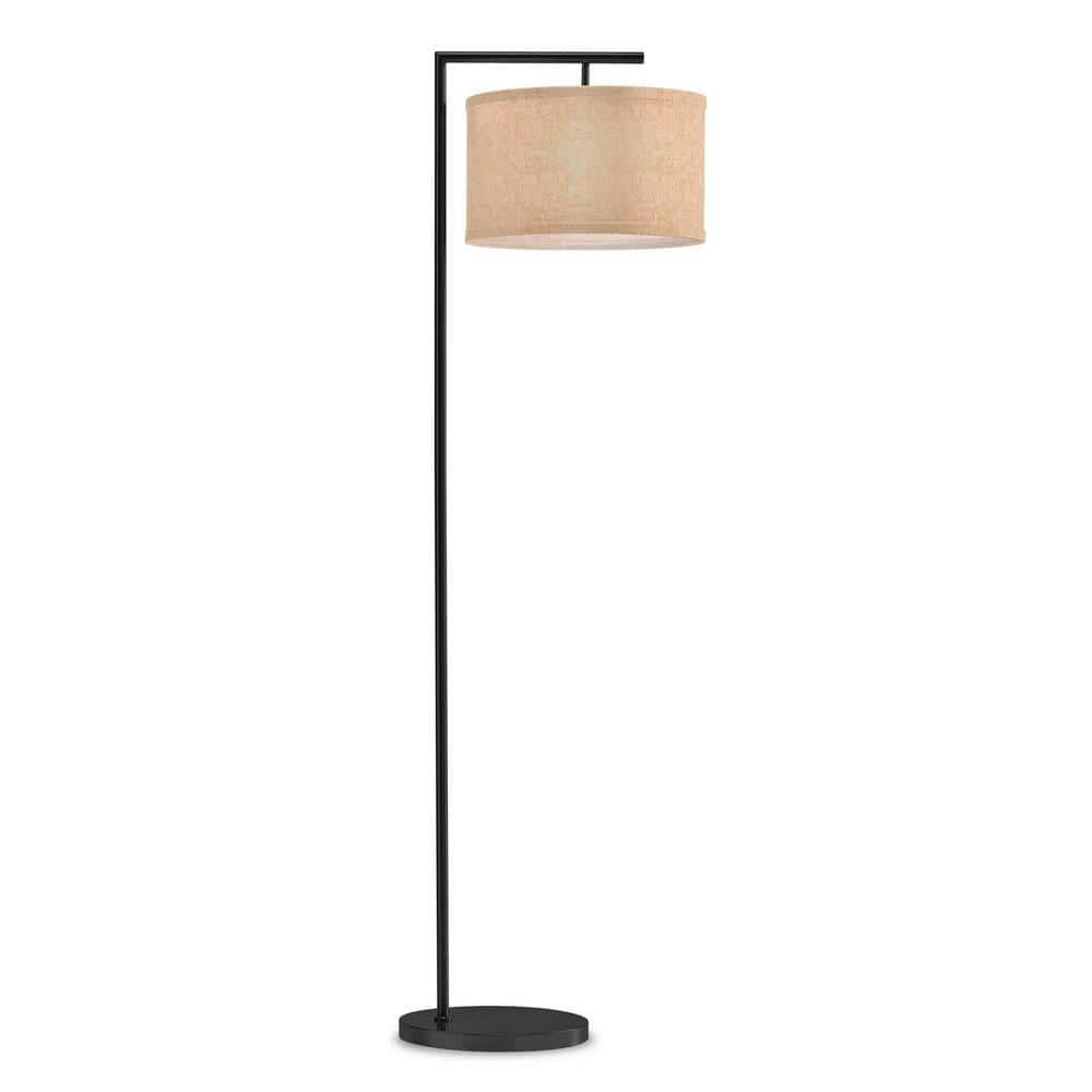 Brightech Montage Modern 60 in. Black LED Arc Floor Lamp with Tab Drum  Shade EY-5MK5-54BH The Home Depot