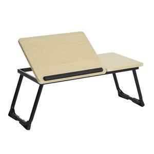 25.5 in. Oak Color Rectangle Portable Foldable Laptop PC Lapdesk/Support Table/Mobile