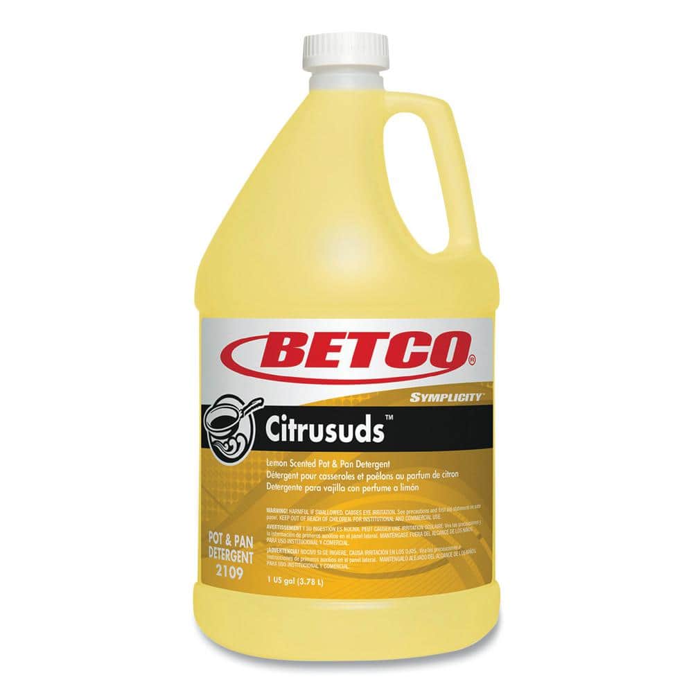 Betco Symplicty Citrusuds 1 gal. Lemon Scent Manual Dish Soap, Bottle (4-Pack) -  BET21090400