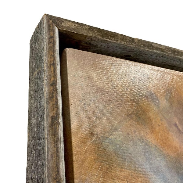 BarnwoodUSA Rustic Canvas Series 12 in. x 16 in. Weathered Gray Floating Frame for Oil Paintings and Wall Art