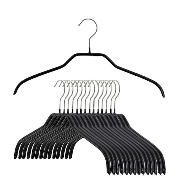 Mawa, 41F Silhouette Steel Anti-Slip Clothing Hanger, Set of 15, Black