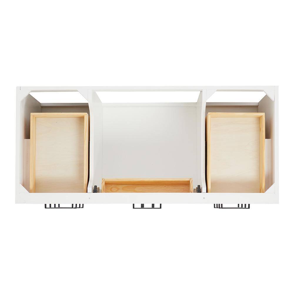 Hepburn 49" White Hardwood Freestanding Single Vanity Set