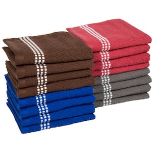 Martha Stewart Lint-Free Kitchen Towel 3-Pack Set, Iris, 18x28