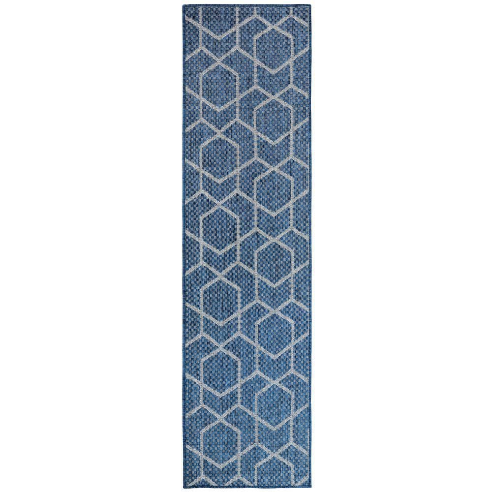 Horizon Denim 2 ft. x 8 ft. Indoor/Outdoor All-Over Design Contemporary Runner Area Rug price history on PriceWatchPro