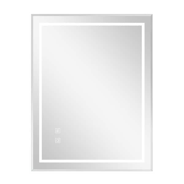 Dovelina 31 in. W x 39 in. H Rectangular Frameless Anti-Fog LED Wall Bathroom Vanity Mirror