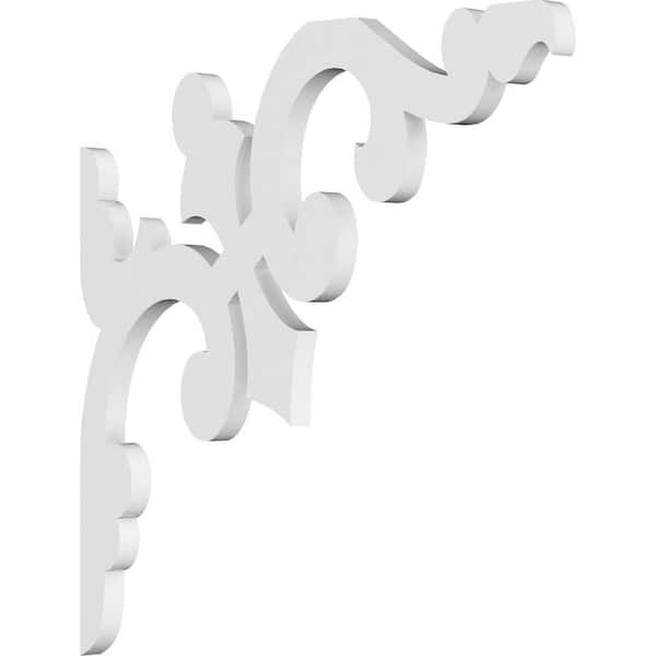 Ekena Millwork 5/8 in. W x 14 in. H x 14 in. D PVC Milton Bracket