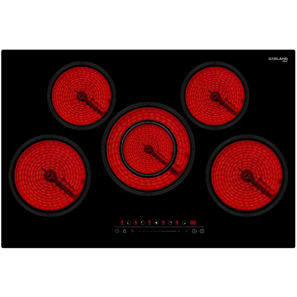 30 in. Built-in Radiant Electric Cooktop Ceramic Glass in Black with 5 Elements